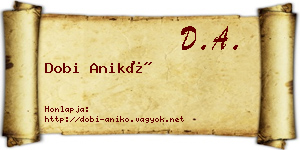 Dobi Anikó névjegykártya