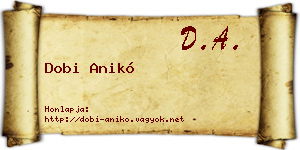 Dobi Anikó névjegykártya